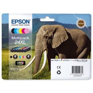 Zestaw 6 tuszy Epson 24XL Multipack T2438 