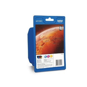 Zestaw 3 tuszy Brother Rainbow Pack LC-1100 CMY Wysokowydajny