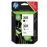 Zestaw tuszy HP 301 Black Kolor N9J72AE *OD RĘKI*