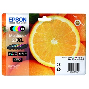 Zestaw 5 tuszy Epson 33XL CMYK T3357