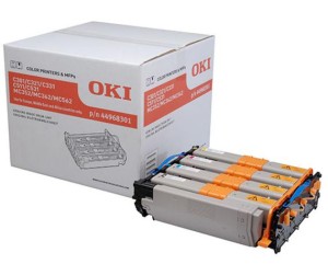Bębn OKI 44968301 CMYK + tonery rozruchowe
